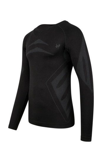 2AS Erkek Heatwave Seamless Baselayer Üst İçilk Siyah/Gri - 2as (1)