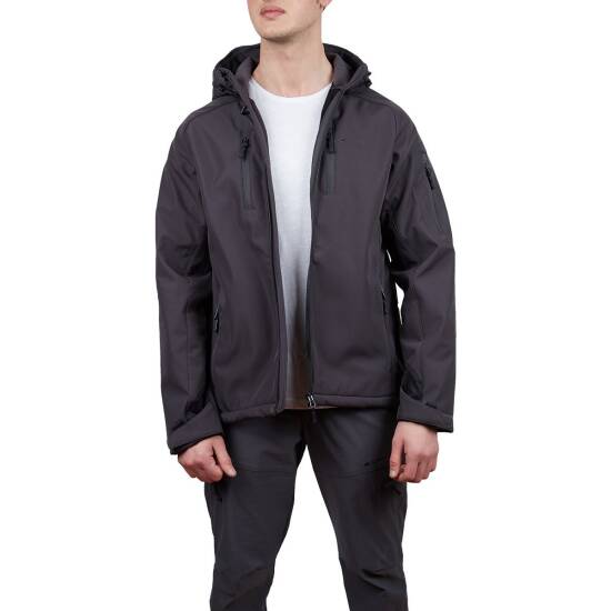Alpinist Peak Softshell Erkek Outdoor Mont Antrasit - Alpinist