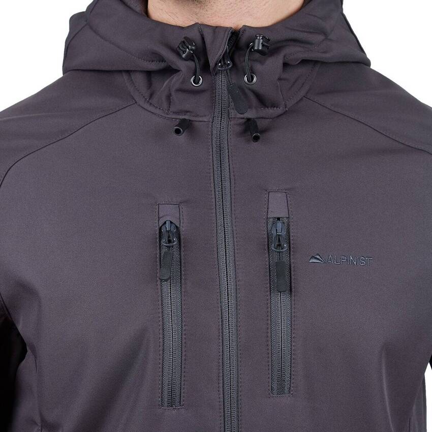 Alpinist Peak Softshell Erkek Outdoor Mont Antrasit - 3