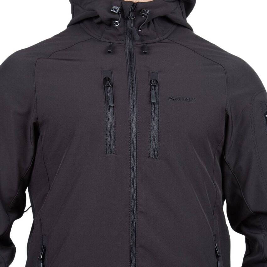 Alpinist Peak Softshell Erkek Outdoor Mont Siyah - 3