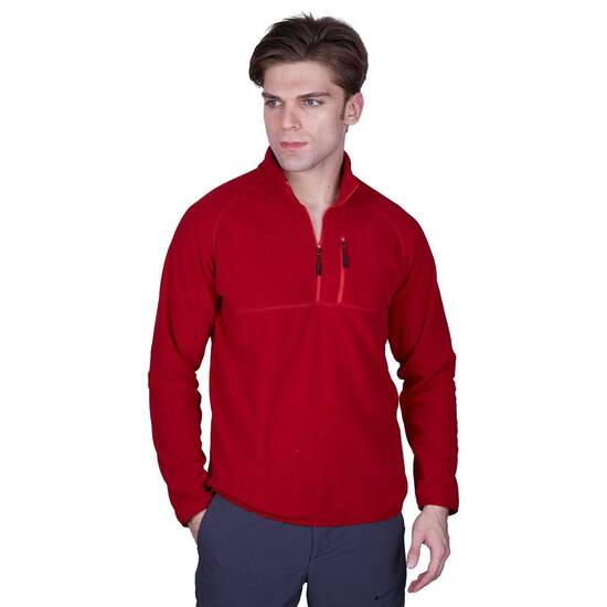Alpinist Gamma Yarım Fermuarlı Erkek Polar BORDO - Alpinist
