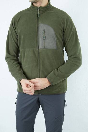 Alpinist Motus Tam Fermuarlı Polar Haki - Alpinist