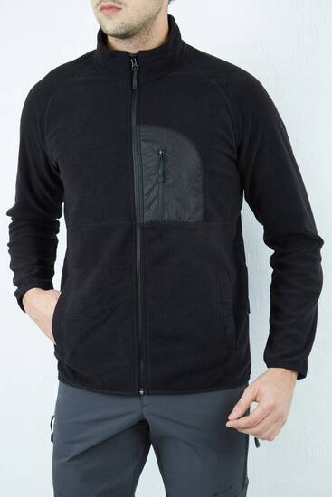 Alpinist Motus Tam Fermuarlı Polar Siyah - Alpinist