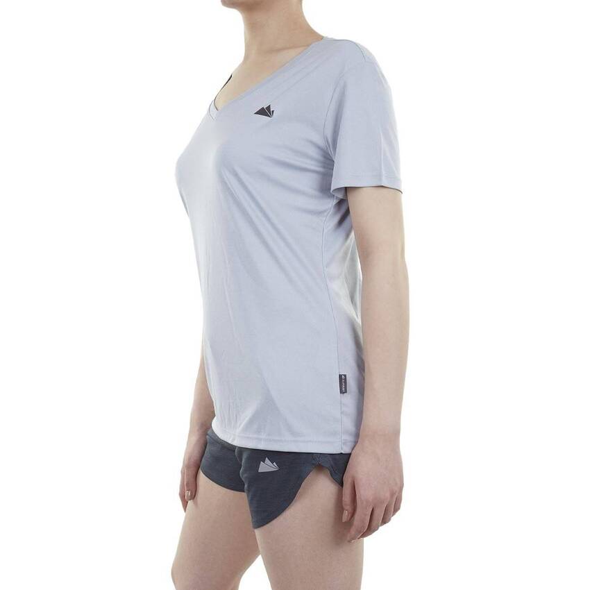 Alpinist Knockout Ultra Dry Kadın T-Shirt Açık Gri - 2