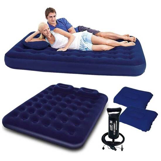 Avenli 21470 Çift Kişilik Yastıklı Şişme Yatak-LACİVERT - Avenli