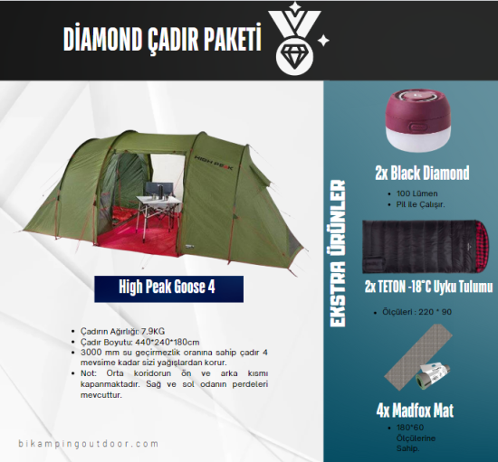 DİAMOND ÇADIR PAKETİ - Bi Kamping