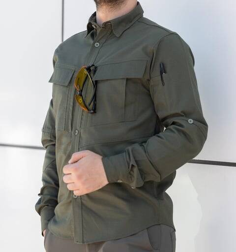 TAKTİK GÖMLEK H LOGOLU HAKİ - HUĞLU