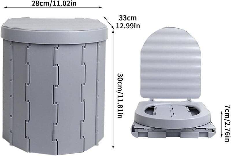 Madfox Bi-Pot Katlanır Portatif Kamp Tuvaleti [WC] Gri - 4