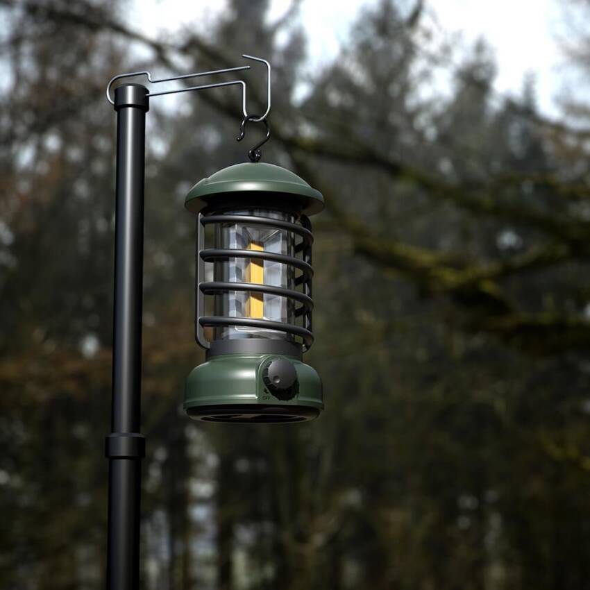 Madfox Vintage Glamping Kamp Lambası 300 Lümen Yeşil - 3