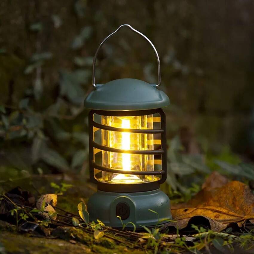 Madfox Vintage Glamping Kamp Lambası 300 Lümen Yeşil - 4