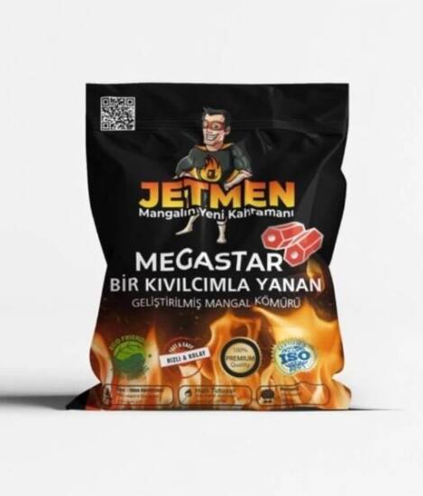 Jetmen MegaStar PRO Geliştirilmiş Mangal Kömürü 2 kg - Madfox (1)