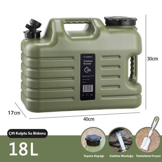 Madfox Galon Air PE Musluklu Su Bidonu 18 Litre - Madfox