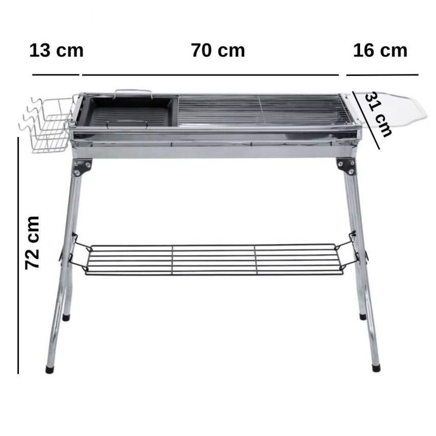 Madfox Grillmate Portatif Katlanır BBQ Mangal - 5