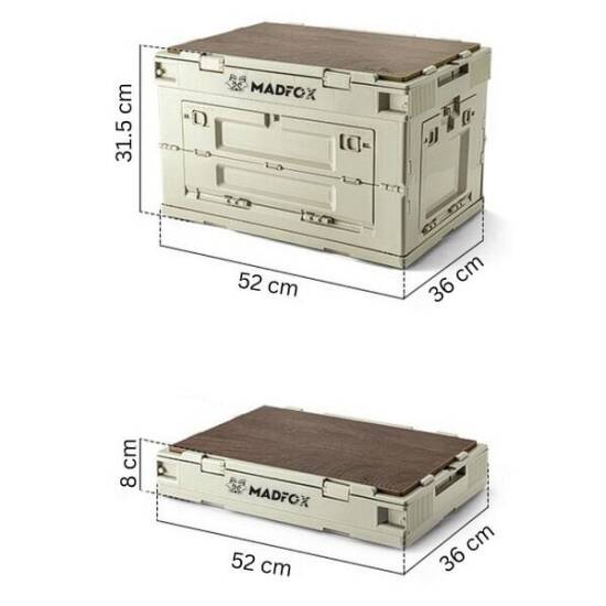 Madfox Çok Fonksiyonlu Katlanabilir Kamp Saklama Kutusu [ Seyahat Organizatörü ] Yeşil - Madfox (1)