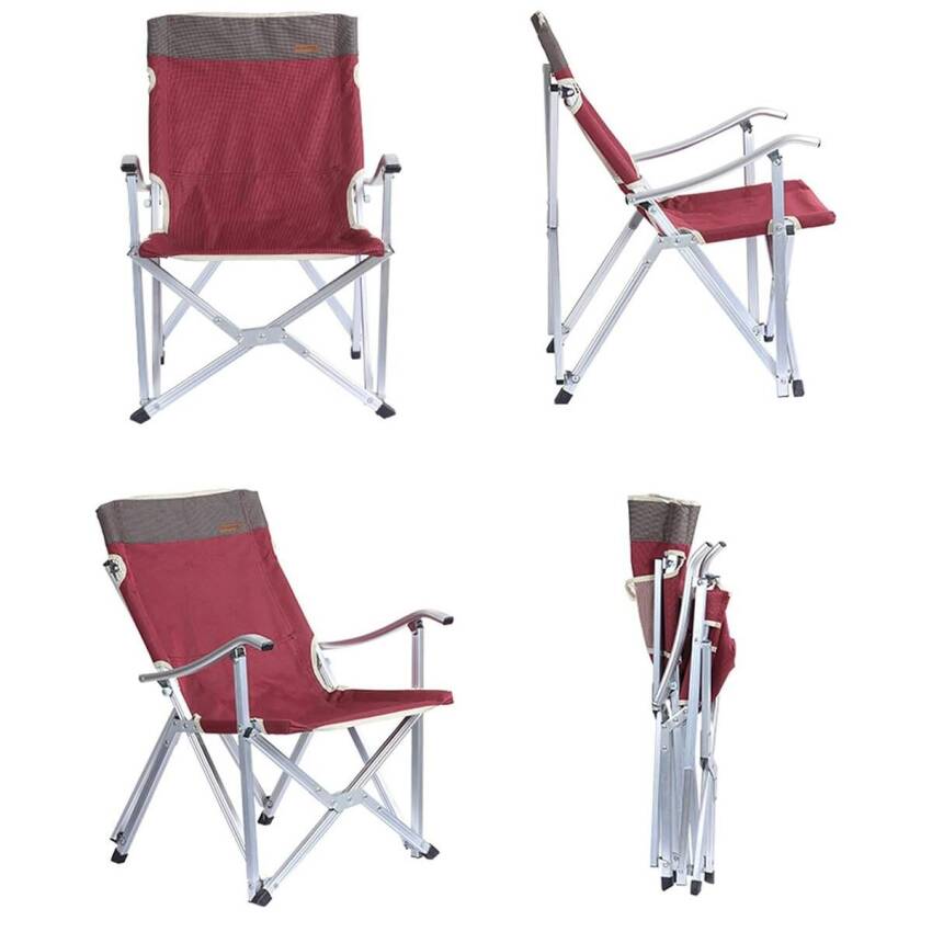 Madfox Dachuan Katlanır Kamp Sandalyesi BORDO - 3