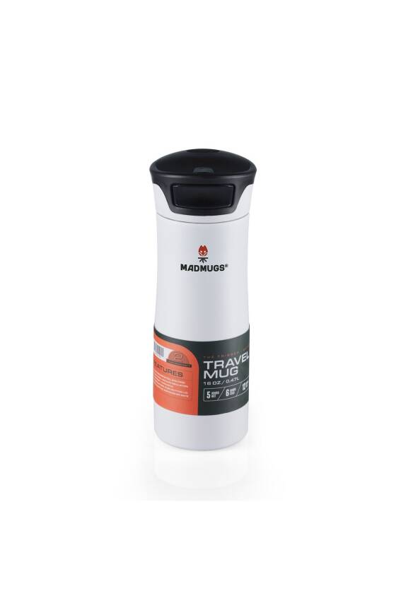 Travel Mug Termos Bardak 0.47 lt Paslanmaz Çelik Termos Beyaz - 2