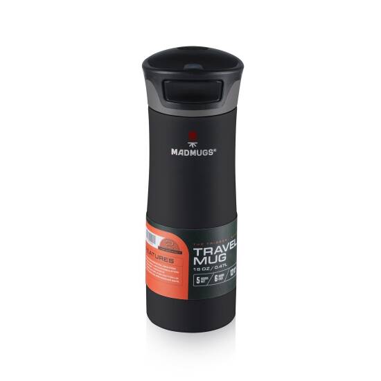 Travel Mug Termos Bardak 0.47 lt Paslanmaz Çelik Termos Siyah - Madmugs (1)