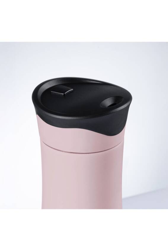 Travel Mug Termos Bardak 0.47 lt Paslanmaz Çelik Termos Toz Pembe - 5