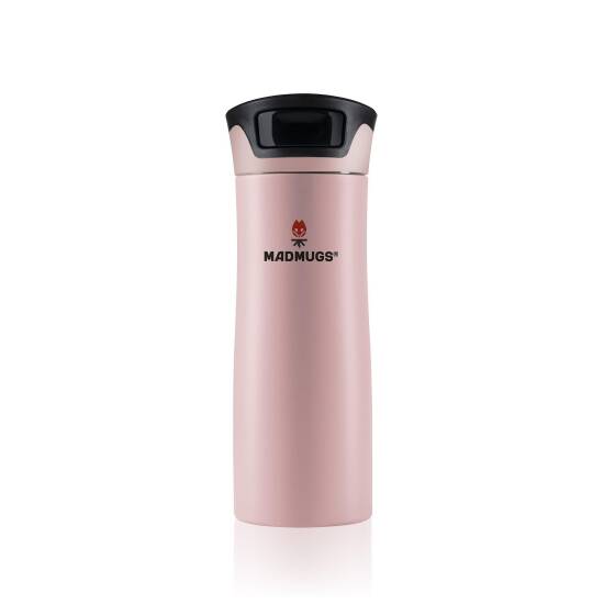 Travel Mug Termos Bardak 0.47 lt Paslanmaz Çelik Termos Toz Pembe - Madmugs