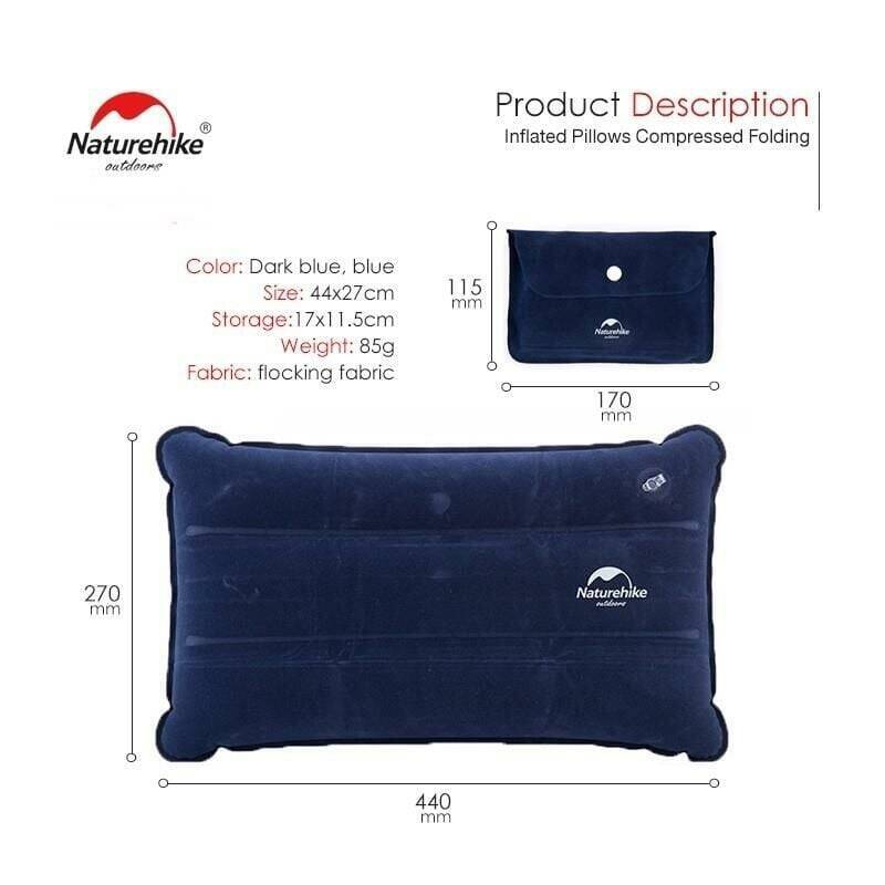 Naturehike UltraLight Katlanabilir Şişme Yastık-Dark Blue - 2