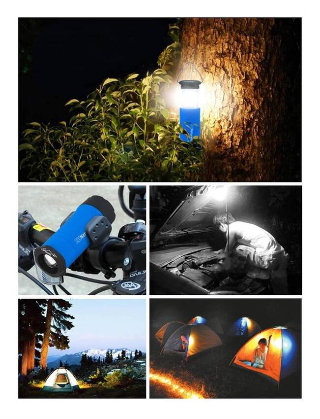 Naturehike 3IN1 MultiFonksiyonel LED Kamp Lambası - 4