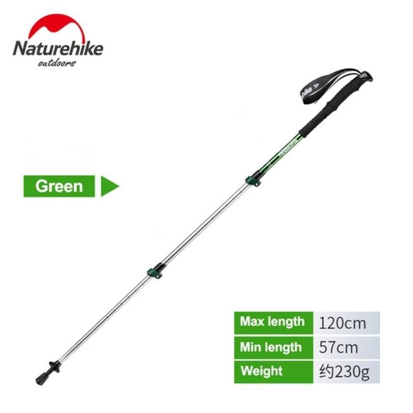 Naturehike ST01 3-Node 6061 AL Teleskopik Trekking Batonu | 57-120 cm | Army Green - 1