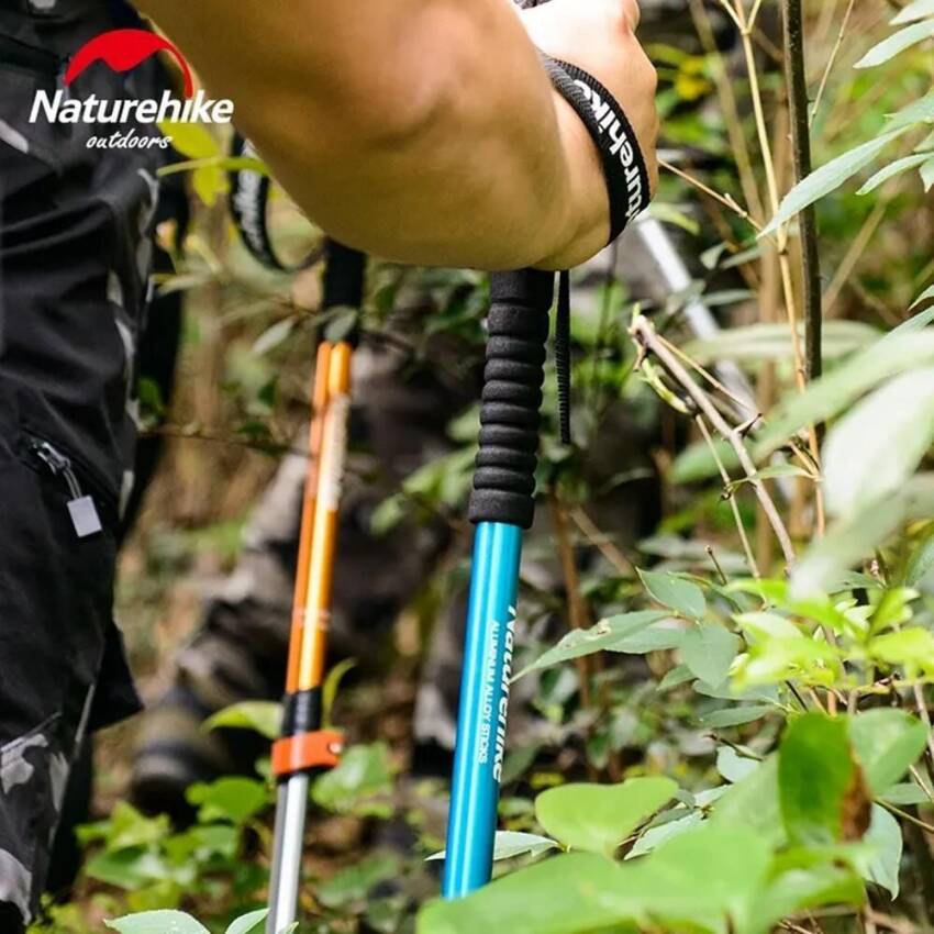 Naturehike ST01 3-Node 6061 AL Teleskopik Trekking Batonu | 57-120 cm | Army Green - 2