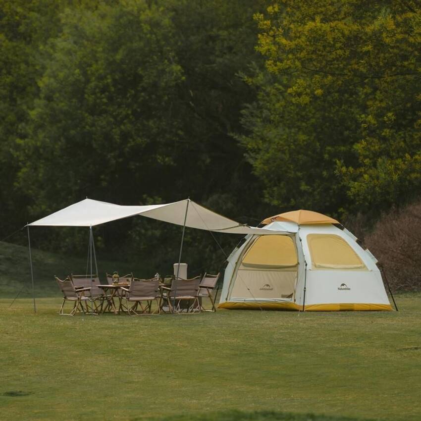 Naturehike Ango ES60 Gölgelikli Otomatik Kurulum Kamp Çadırı Thorn Yellow - Standart - 1