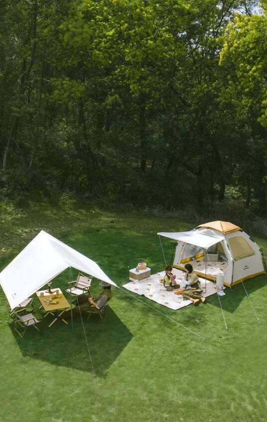 Naturehike Ango ES60 Gölgelikli Otomatik Kurulum Kamp Çadırı Thorn Yellow - Standart - 5