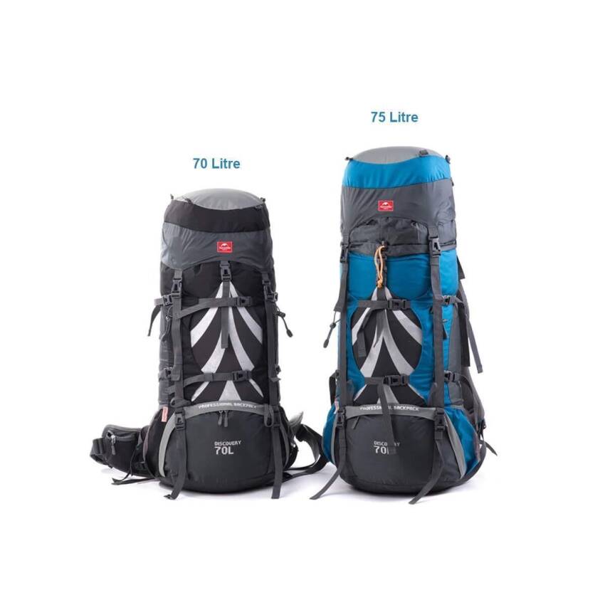 Naturehike Discovery 70+5 Lt Trekking Sırt Çantası SİYAH - 1