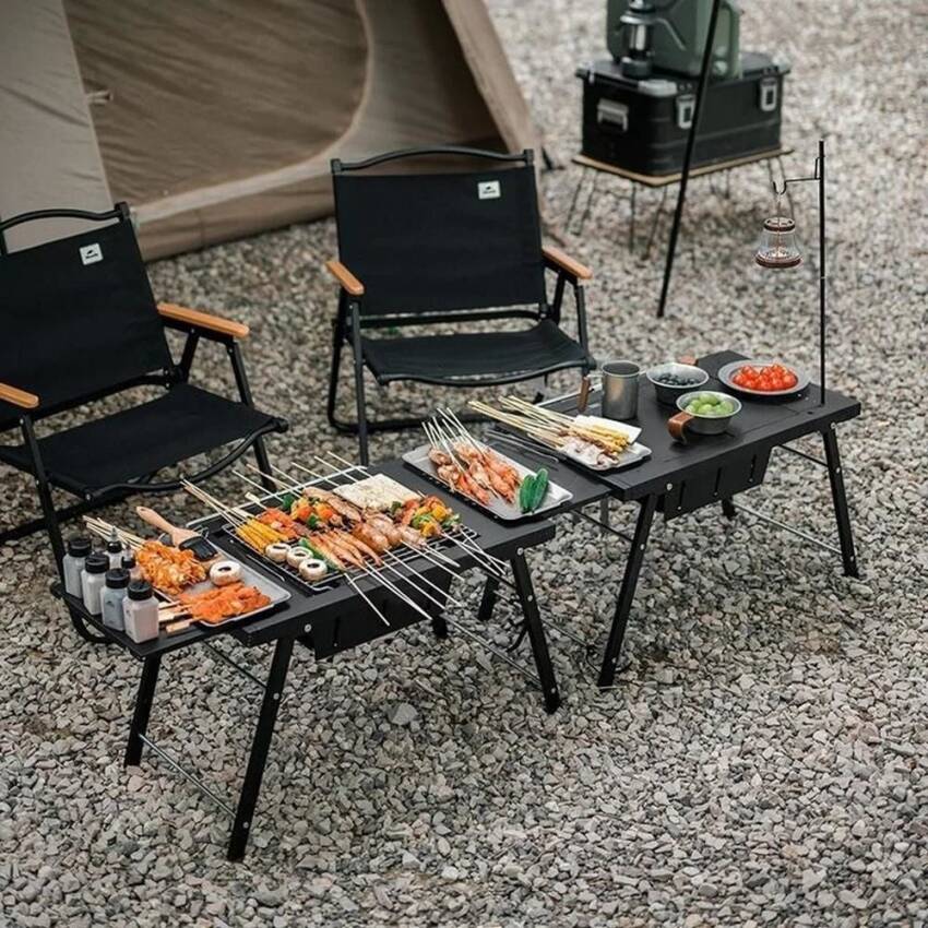 Naturehike Multifunctional Travel Barbecue + Katlanabilir Masalı BLACK - 5