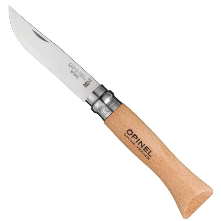 Opinel Inox 6 No Kayın Saplı Paslanmaz Çelik Çakı - 1