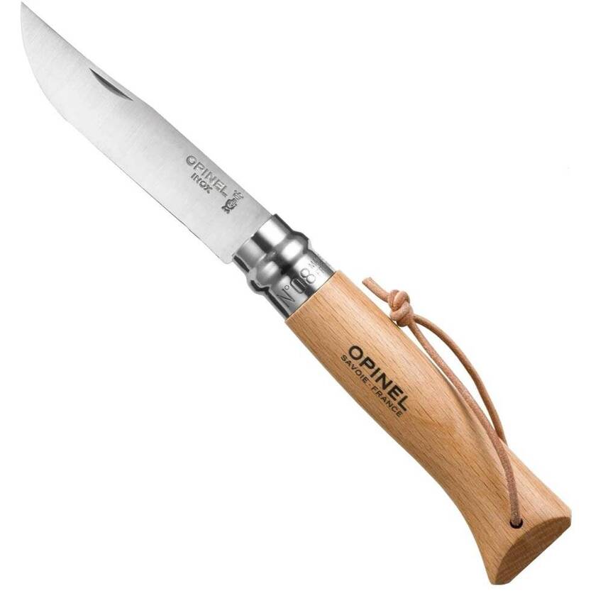 Opinel Inox 8 No Kayın Saplı Paslanmaz Çelik Çakı - 1