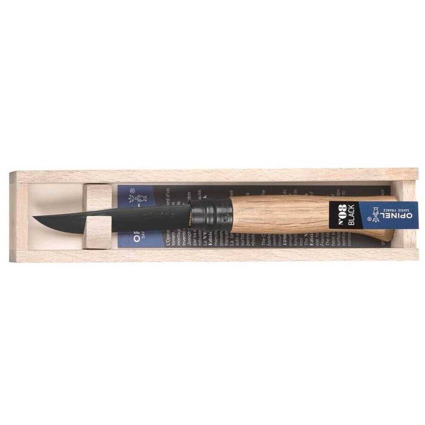 Opinel Inox Black Edition No 8 Meşe Saplı Paslanmaz Çakı (Siyah) - 3