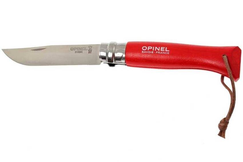 Opinel Inox No 8 Gürgen Saplı Paslanmaz Çelik Çakı (Kırmızı) - 2