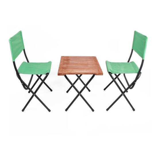 Orcamp Ahşap Kamp Tabureli Masa Seti - Orcamp