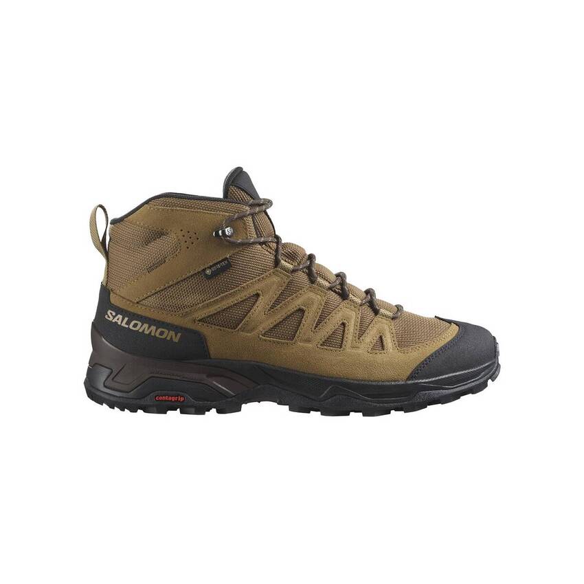 Salomon X Ward Leather Mid Gore-Tex Erkek Outdoor Bot - Camel - 1