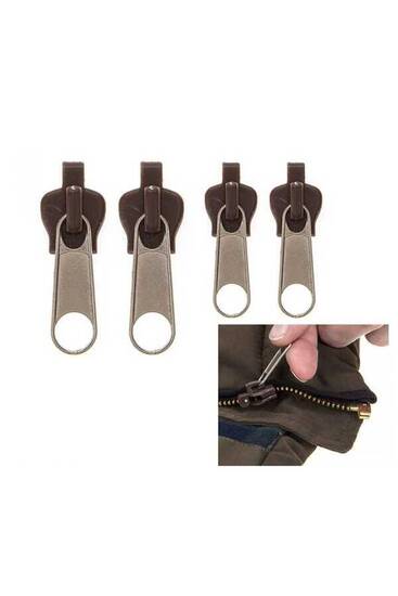 Summit Replacement Zip Fix Kit Fermuar Onarım Kiti 6'lı Paket Black - Summit