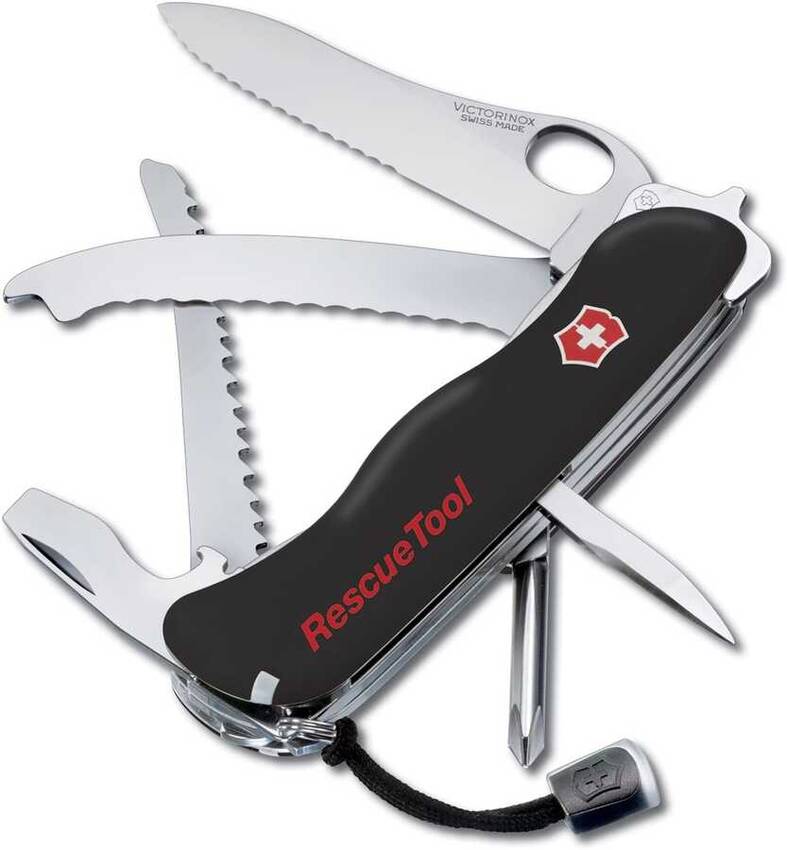 ​Victorinox 0.8623.MWN.3 RescueTool Siyah Hayat Kurtarma Çakısı - 1